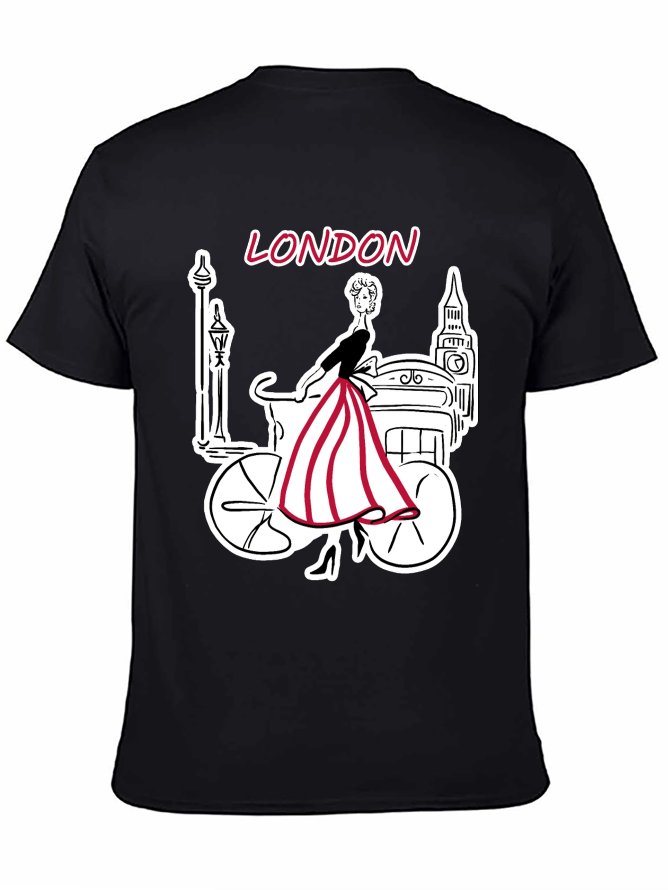 London Graphic Print Black T-Shirt