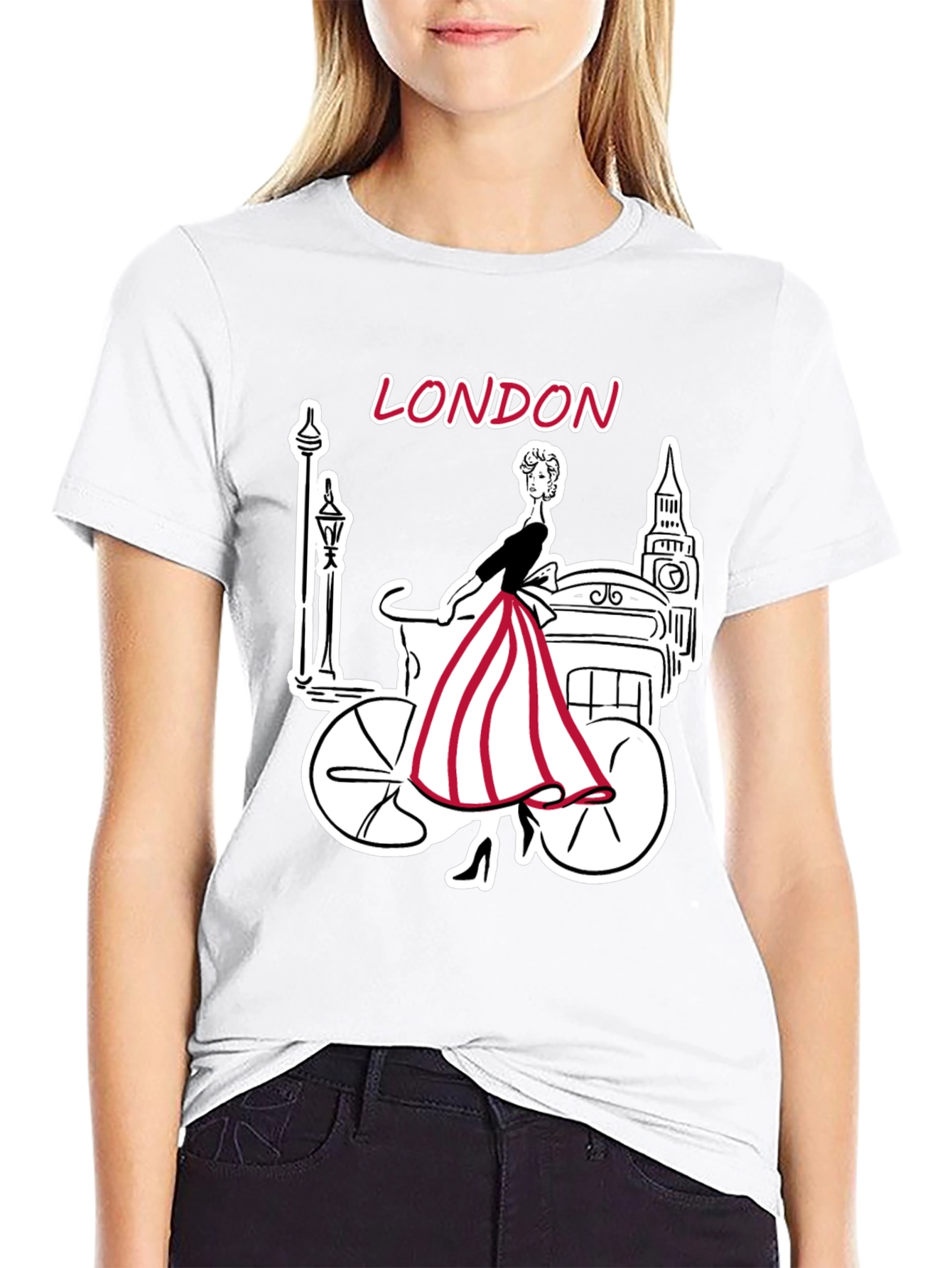 London Graphic Print Black T-Shirt