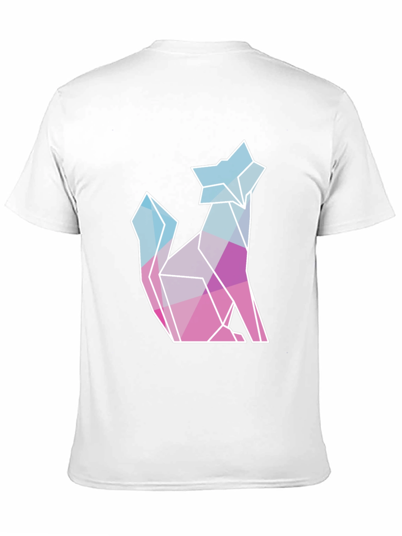 Geometric Wolf Graphic Tee - Modern Style
