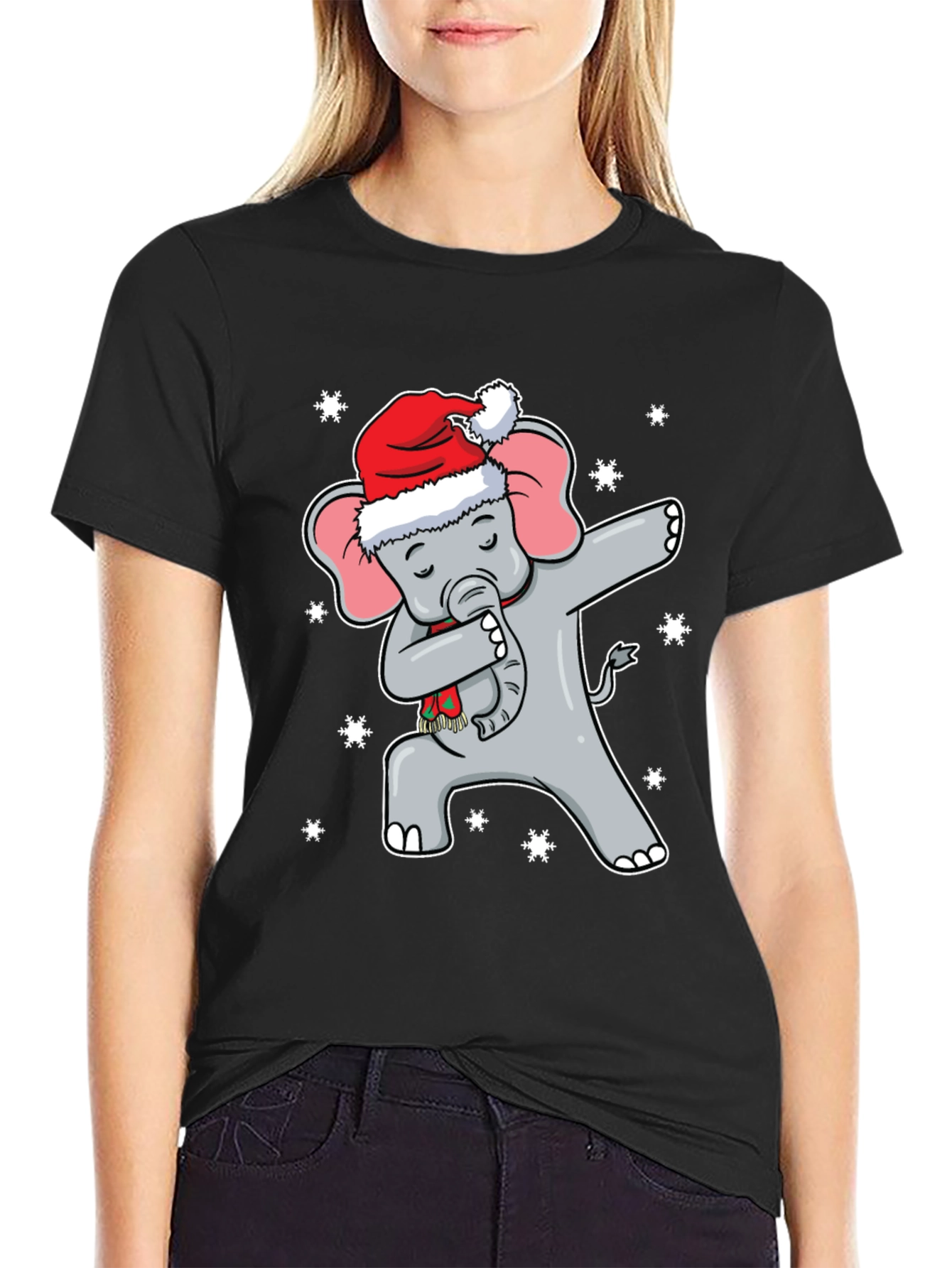 Dabbing Elephant Christmas T-Shirt