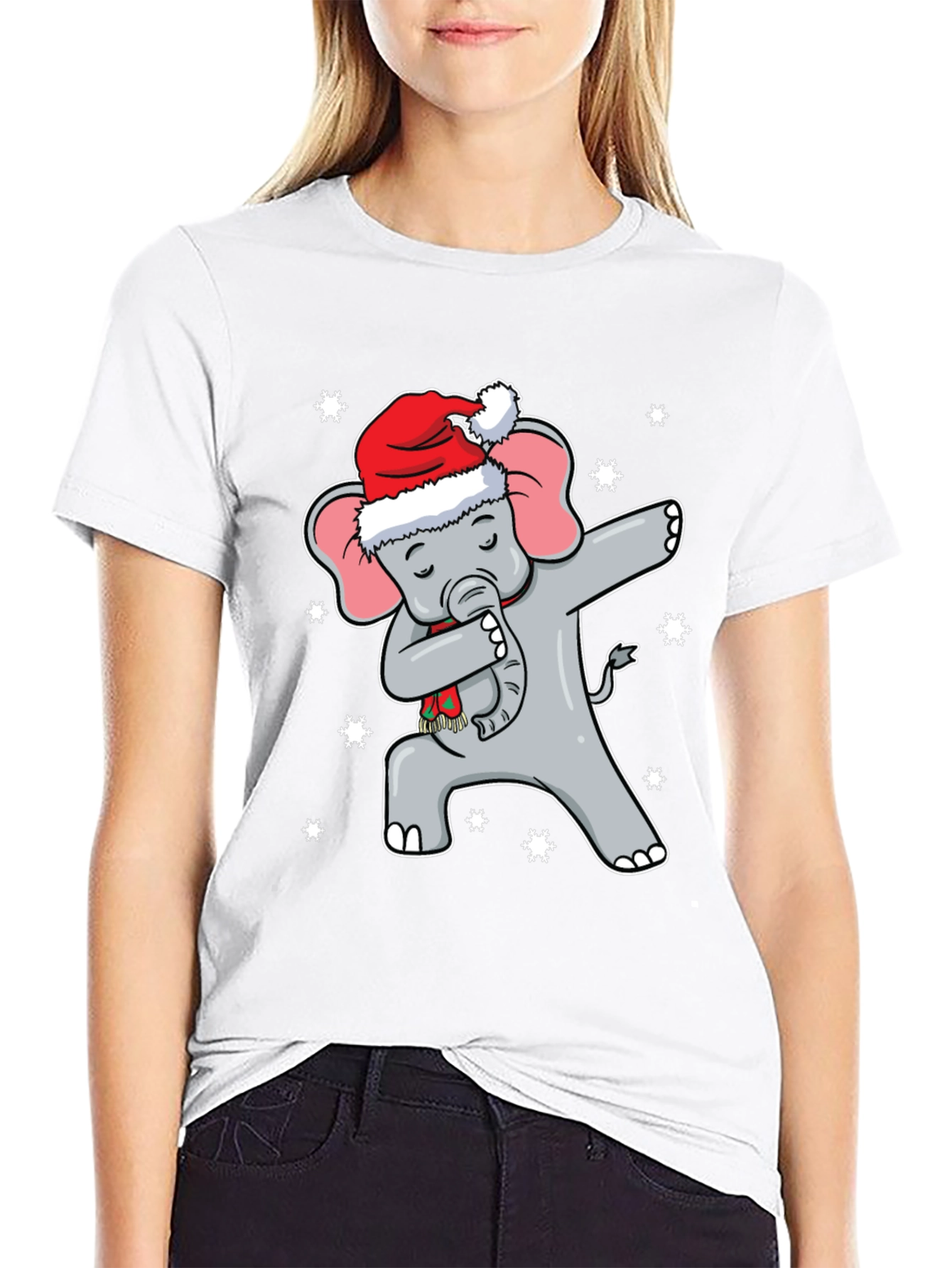 Dabbing Elephant Christmas T-Shirt