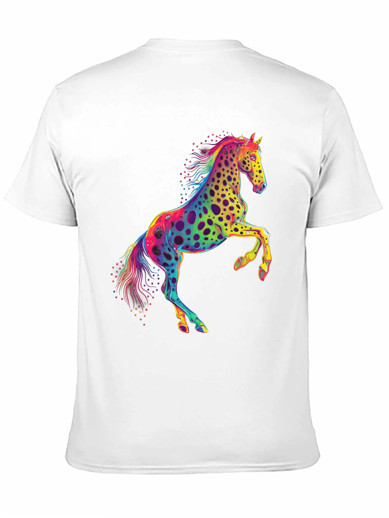 Rainbow Horse Graphic Tee - Mens Black T-Shirt