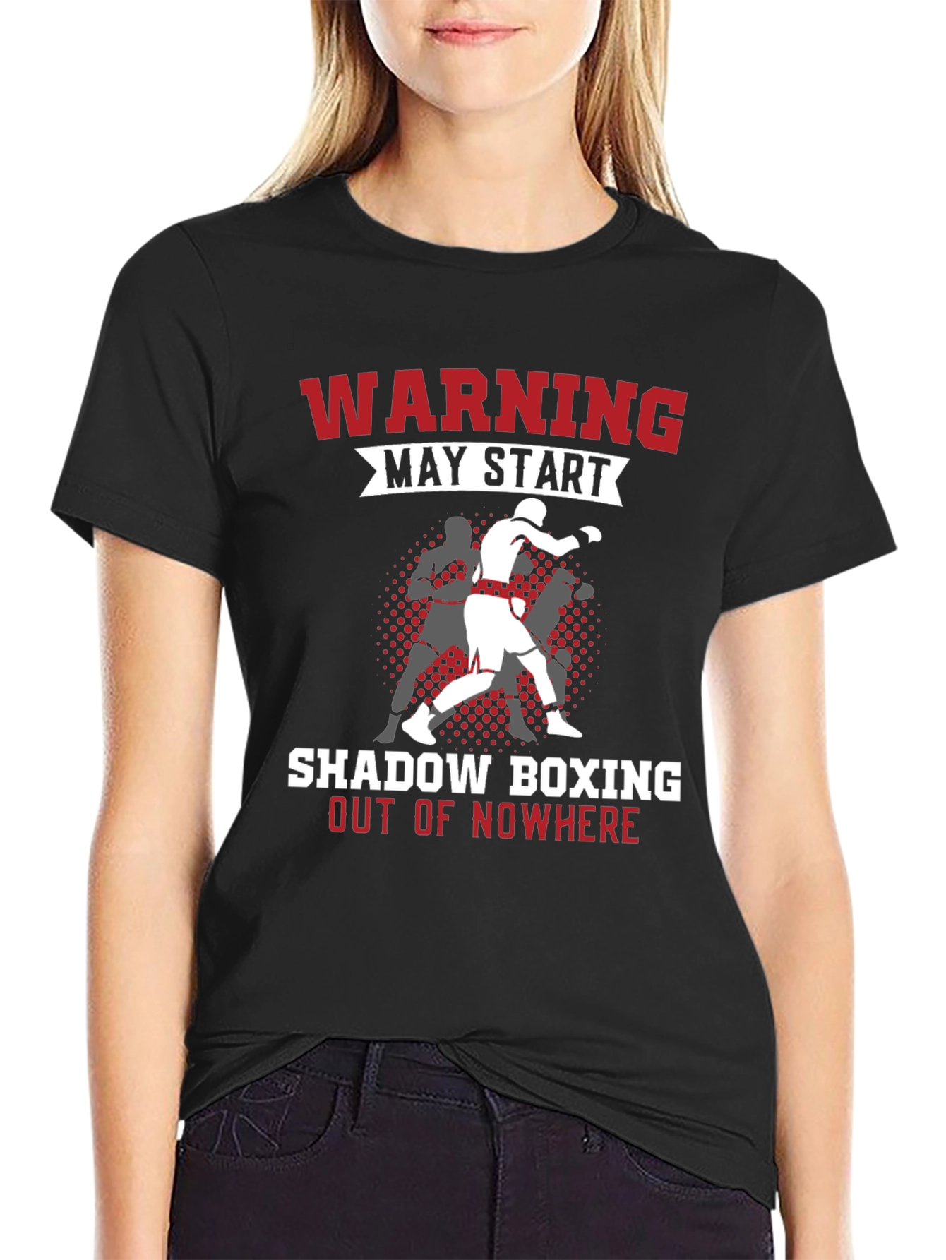 Warning Shadow Boxing T-Shirt - Black