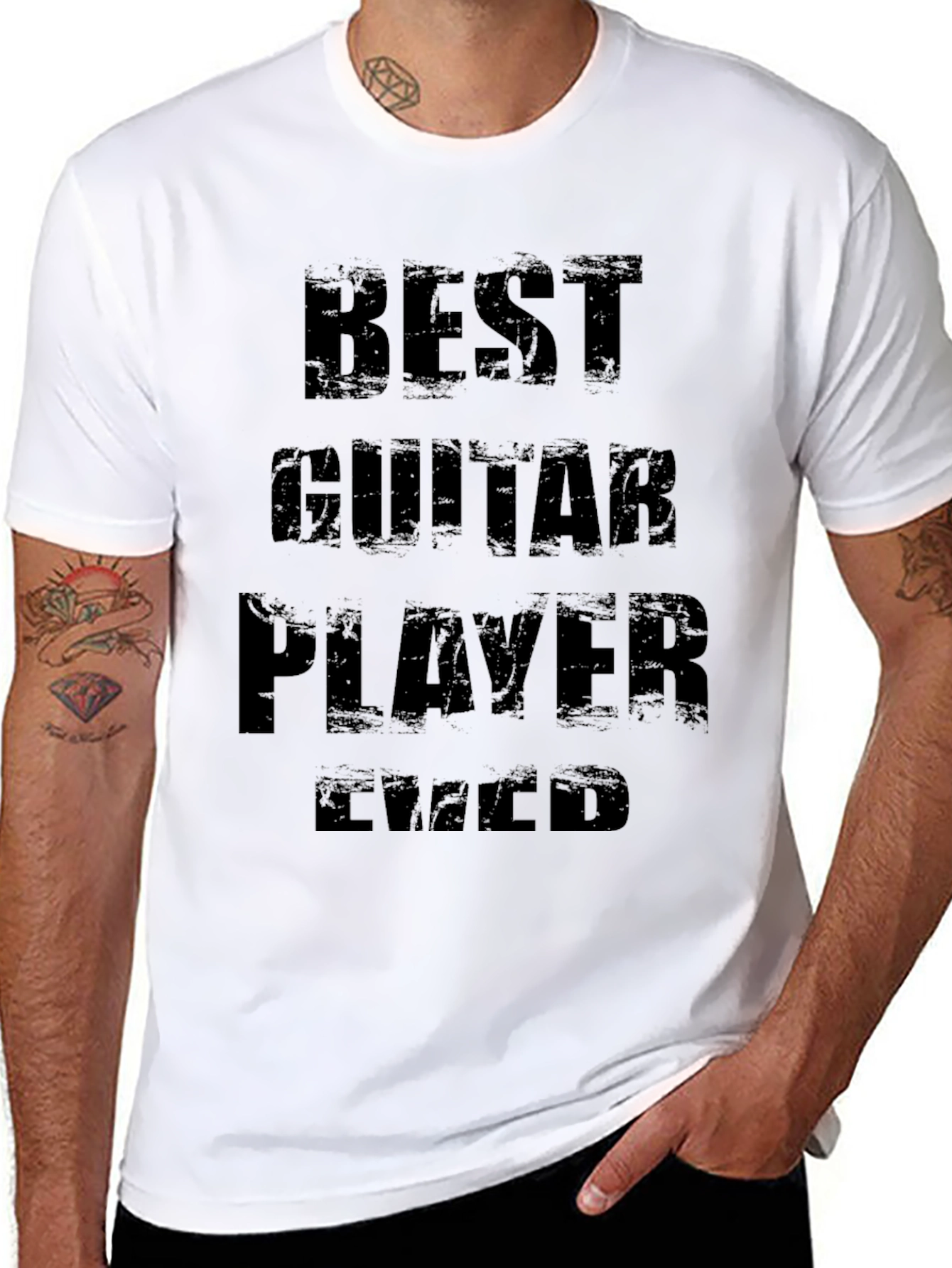 Best Guitar Player Ever Black Graphic Tee