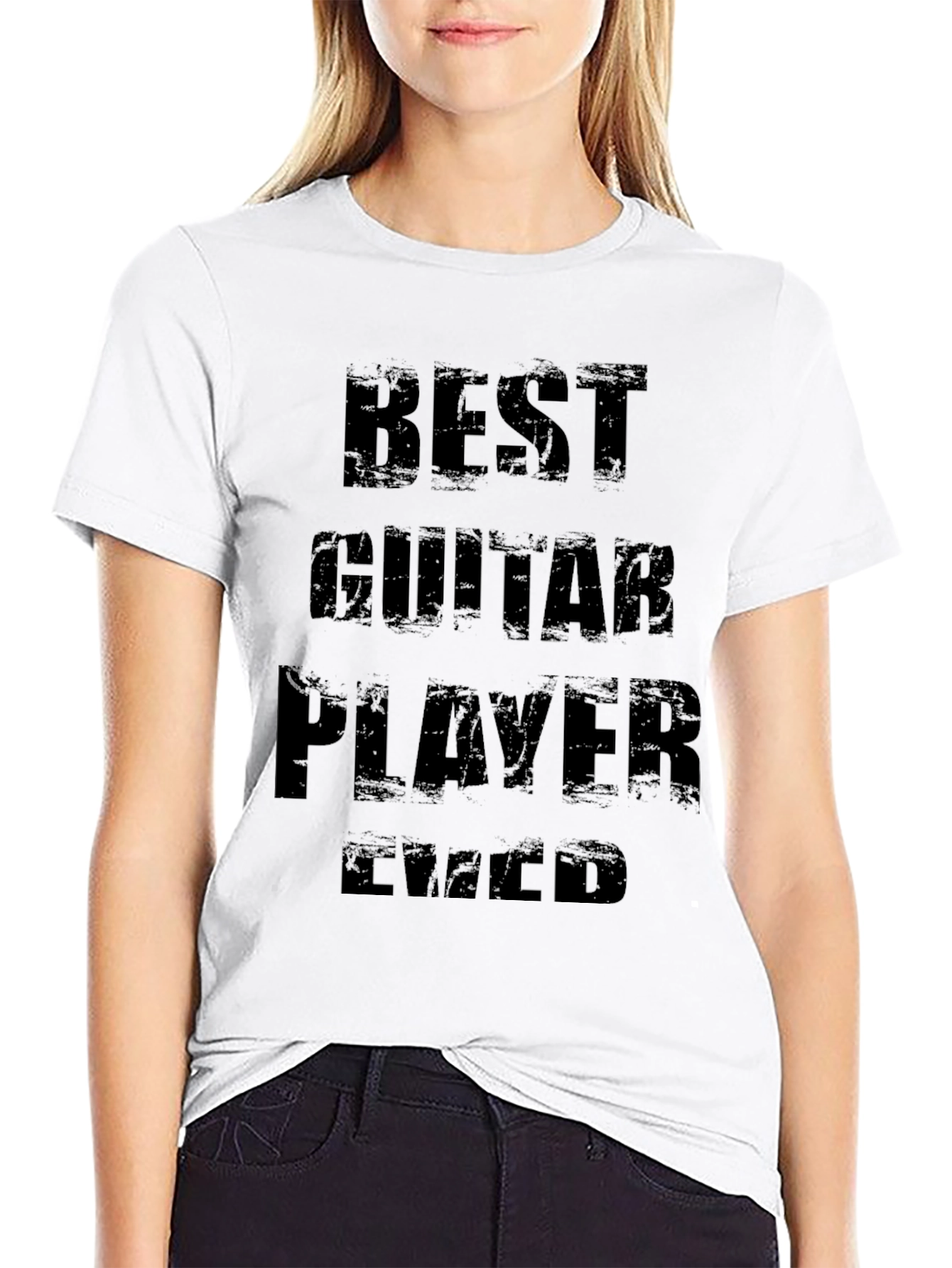 Best Guitar Player Ever Black Graphic Tee