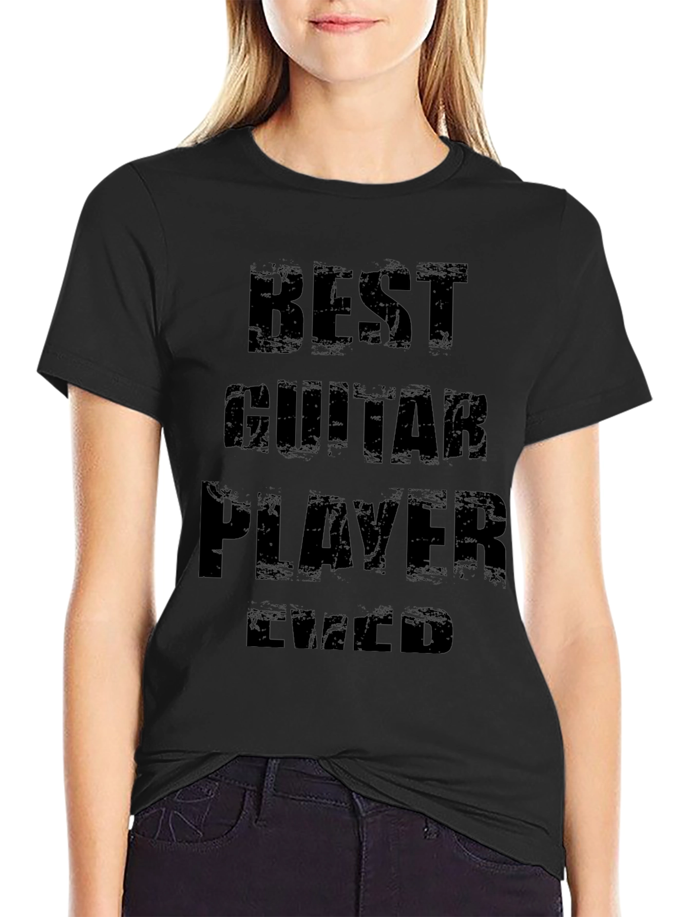 Best Guitar Player Ever Black Graphic Tee