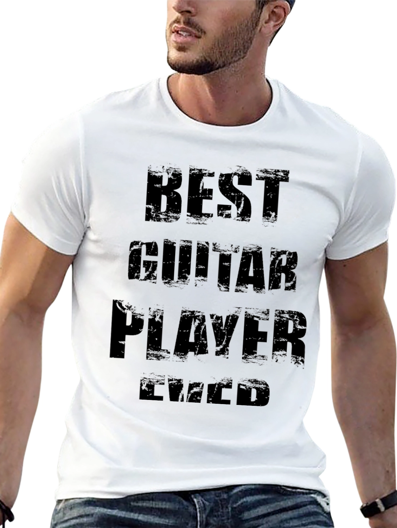 Best Guitar Player Ever Black Graphic Tee