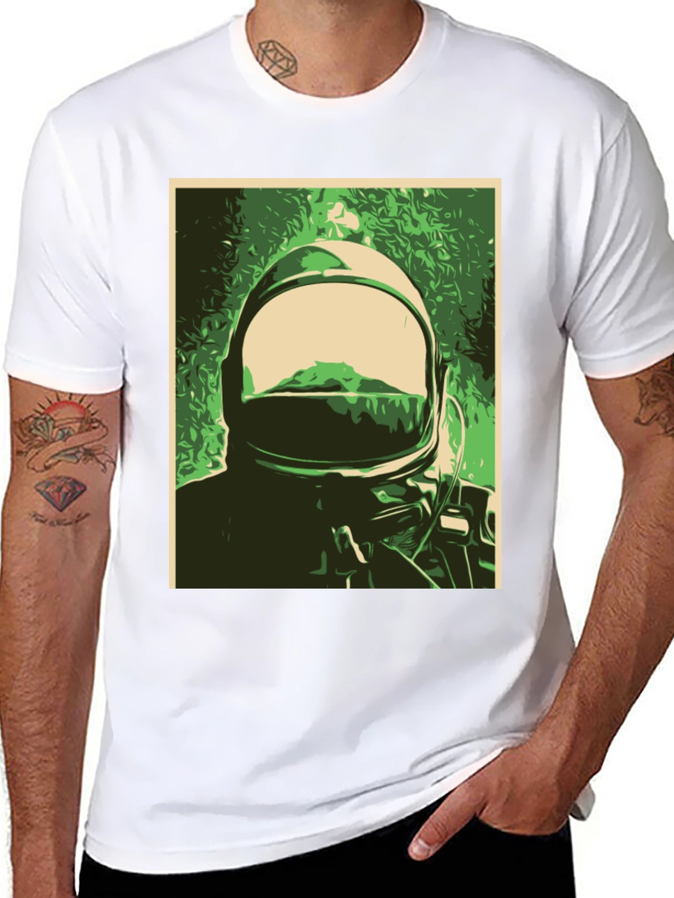 Astronaut Graphic Print T-Shirt - Space Explorer Tee