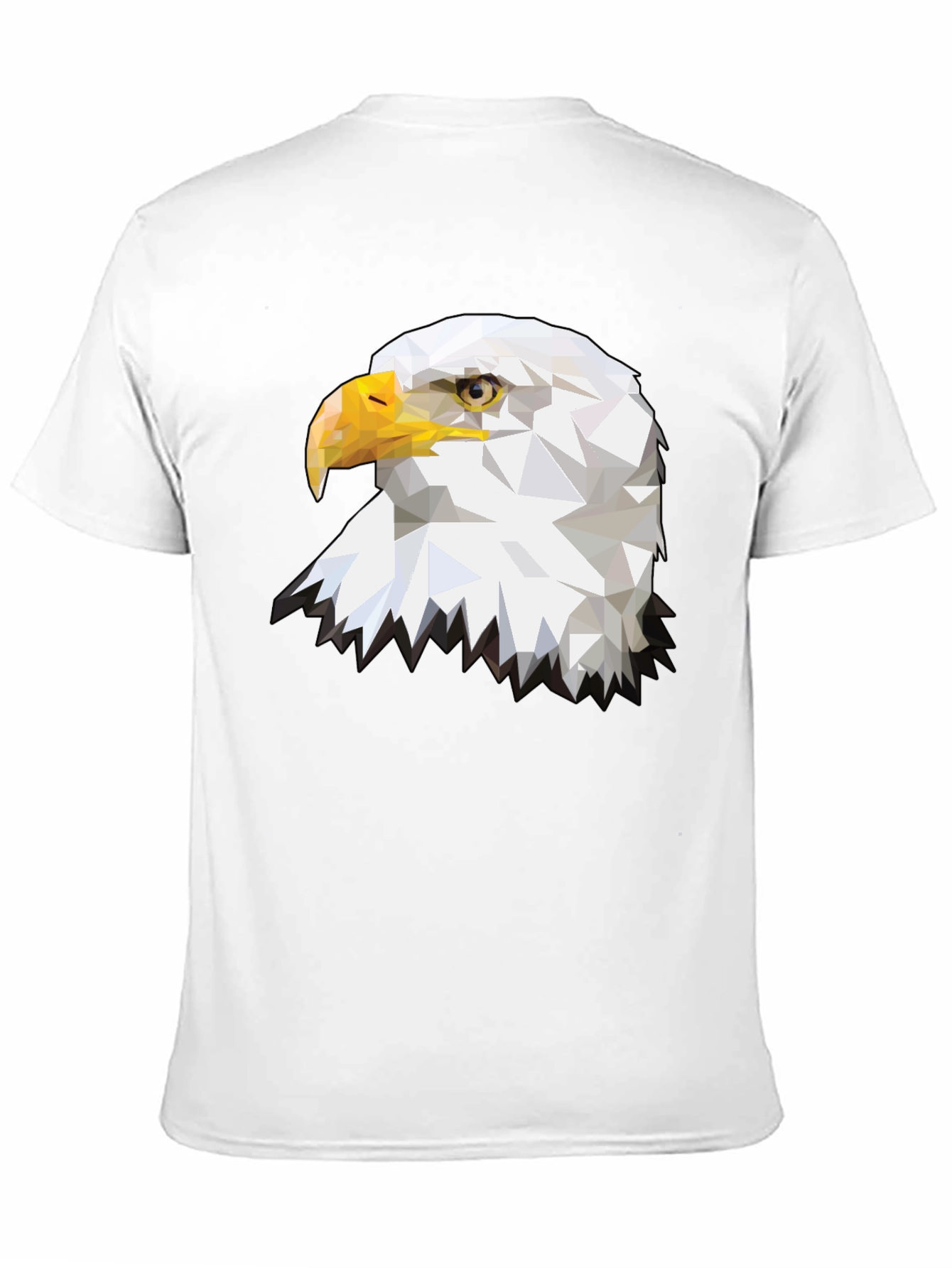 Geometric Eagle Graphic T-Shirt - Black