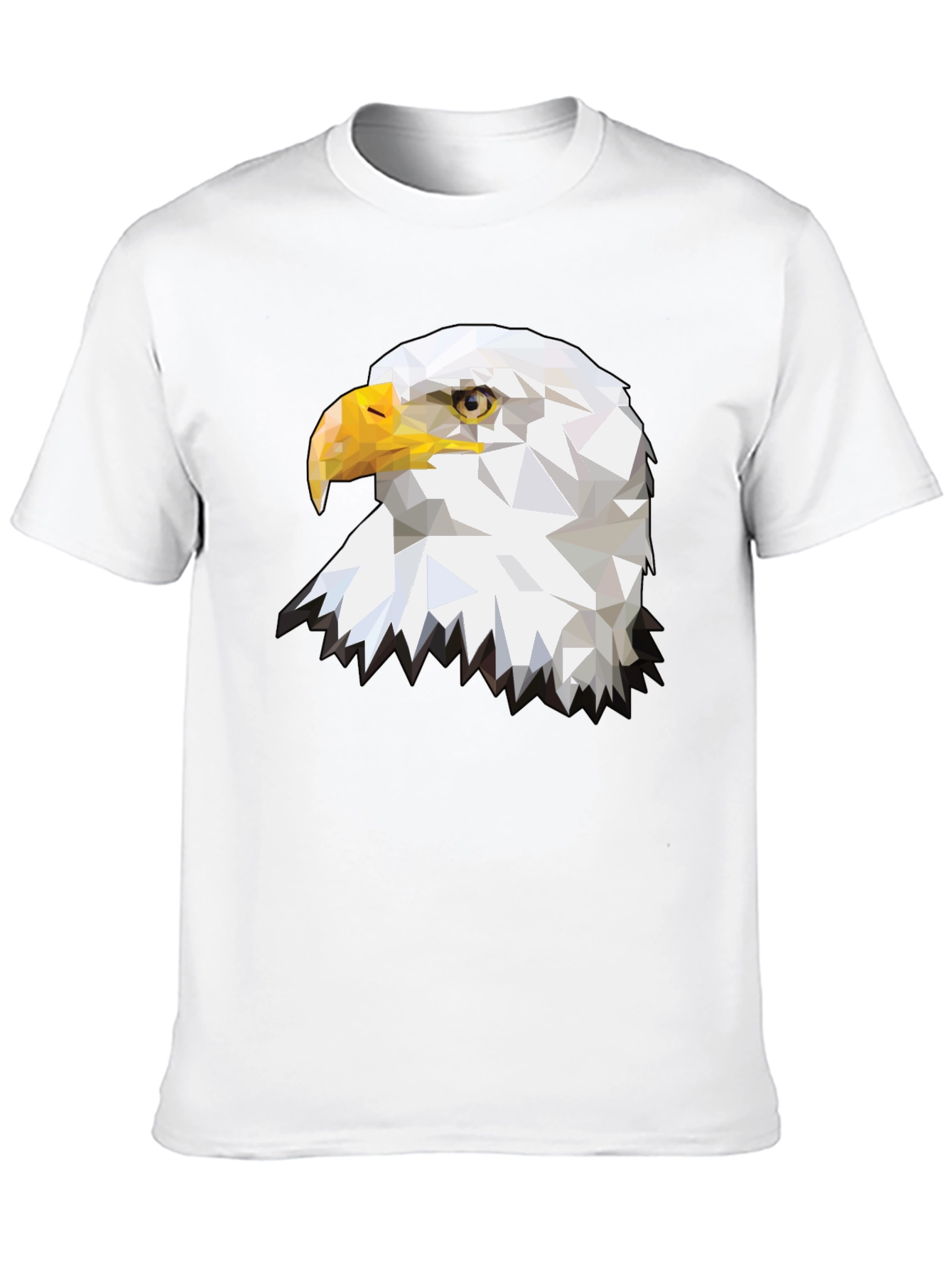 Geometric Eagle Graphic T-Shirt - Black