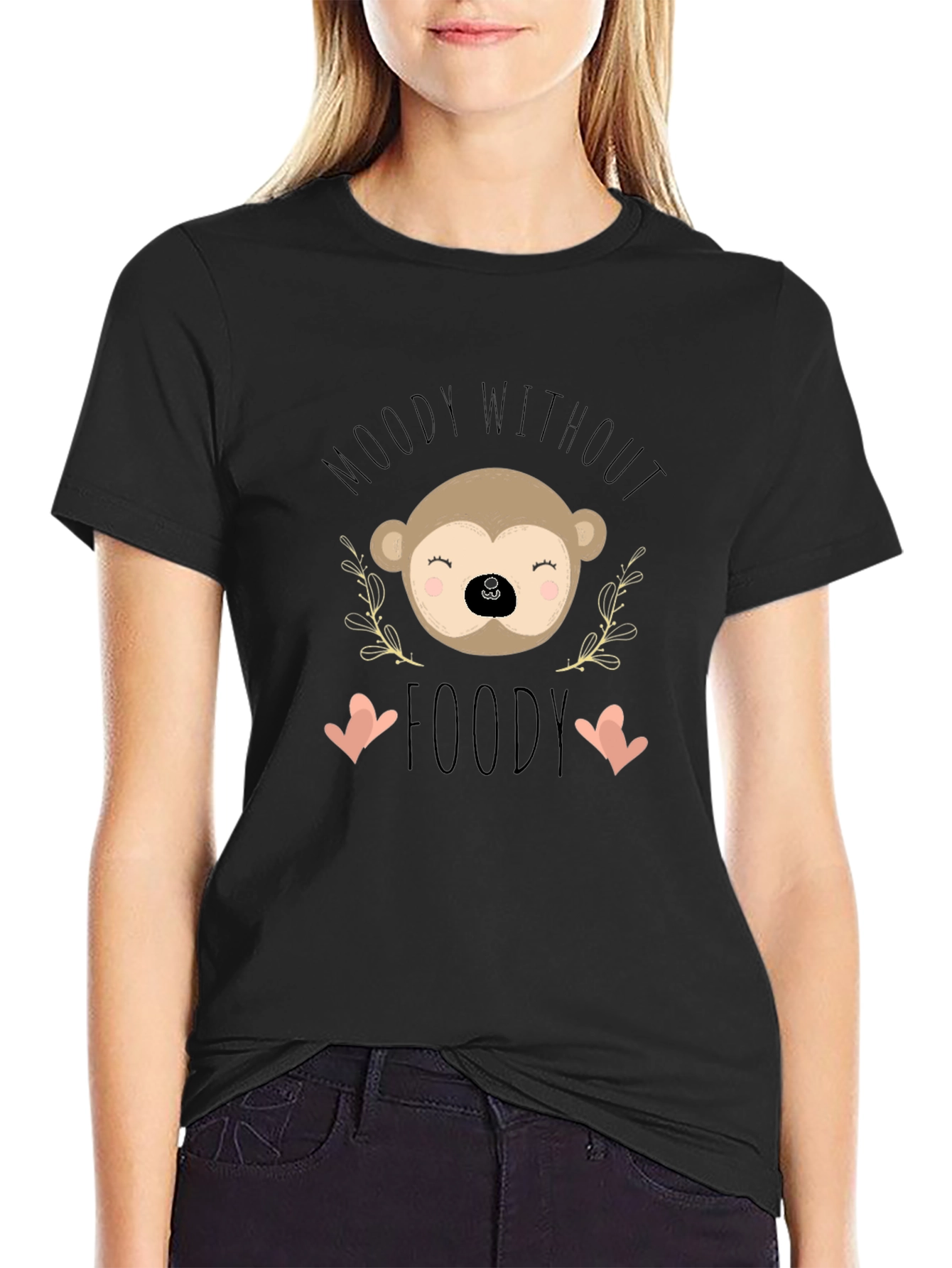 Moody Without Foody Monkey Graphic T-Shirt
