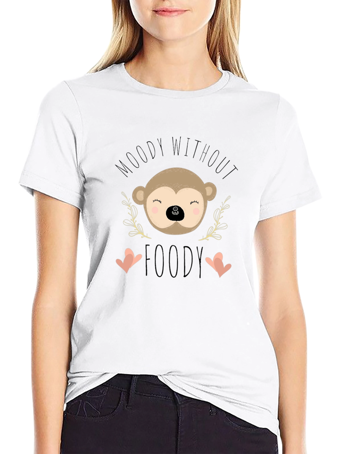 Moody Without Foody Monkey Graphic T-Shirt