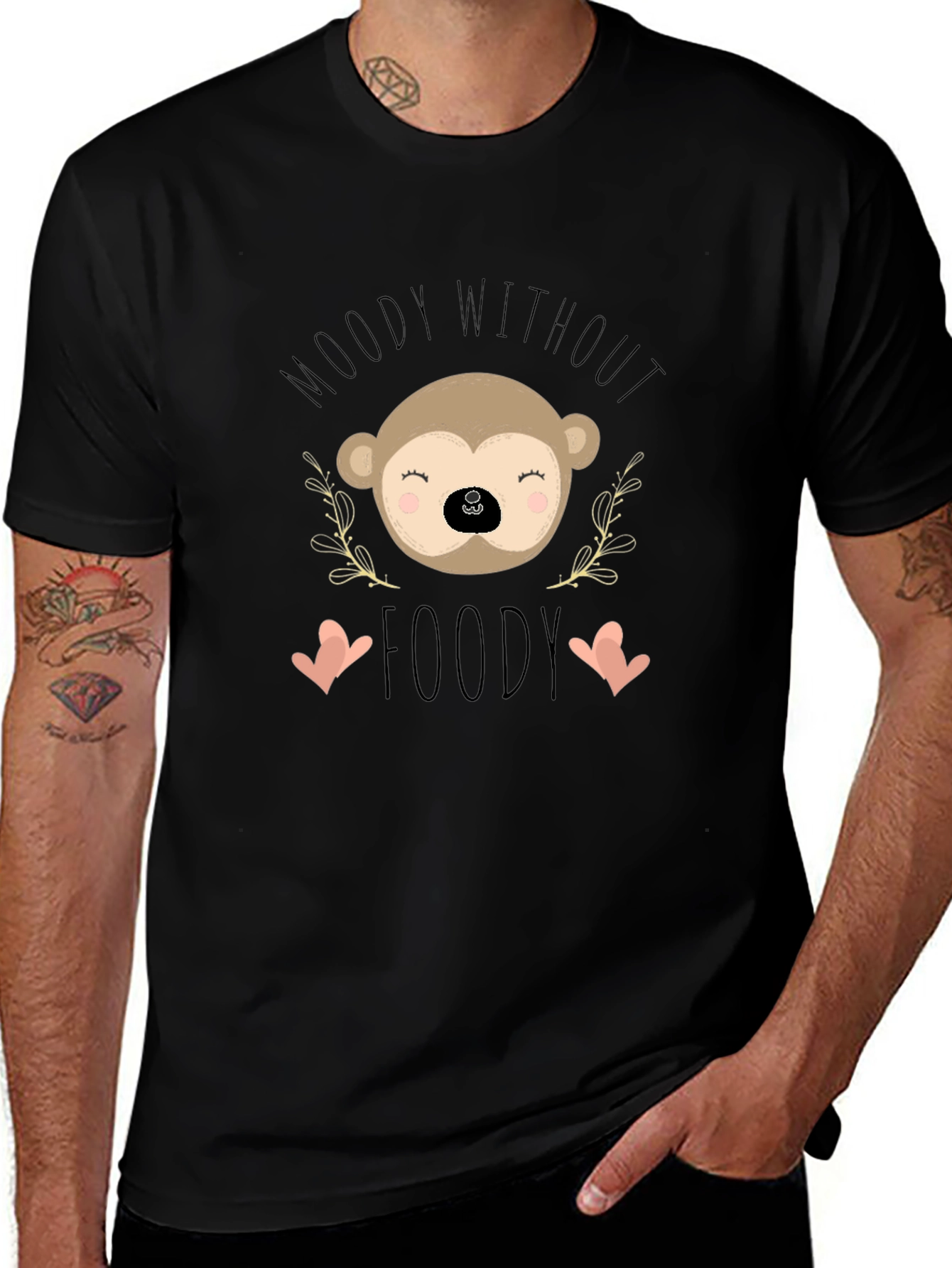 Moody Without Foody Monkey Graphic T-Shirt