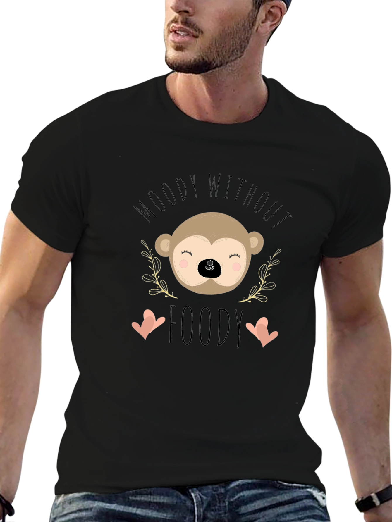 Moody Without Foody Monkey Graphic T-Shirt