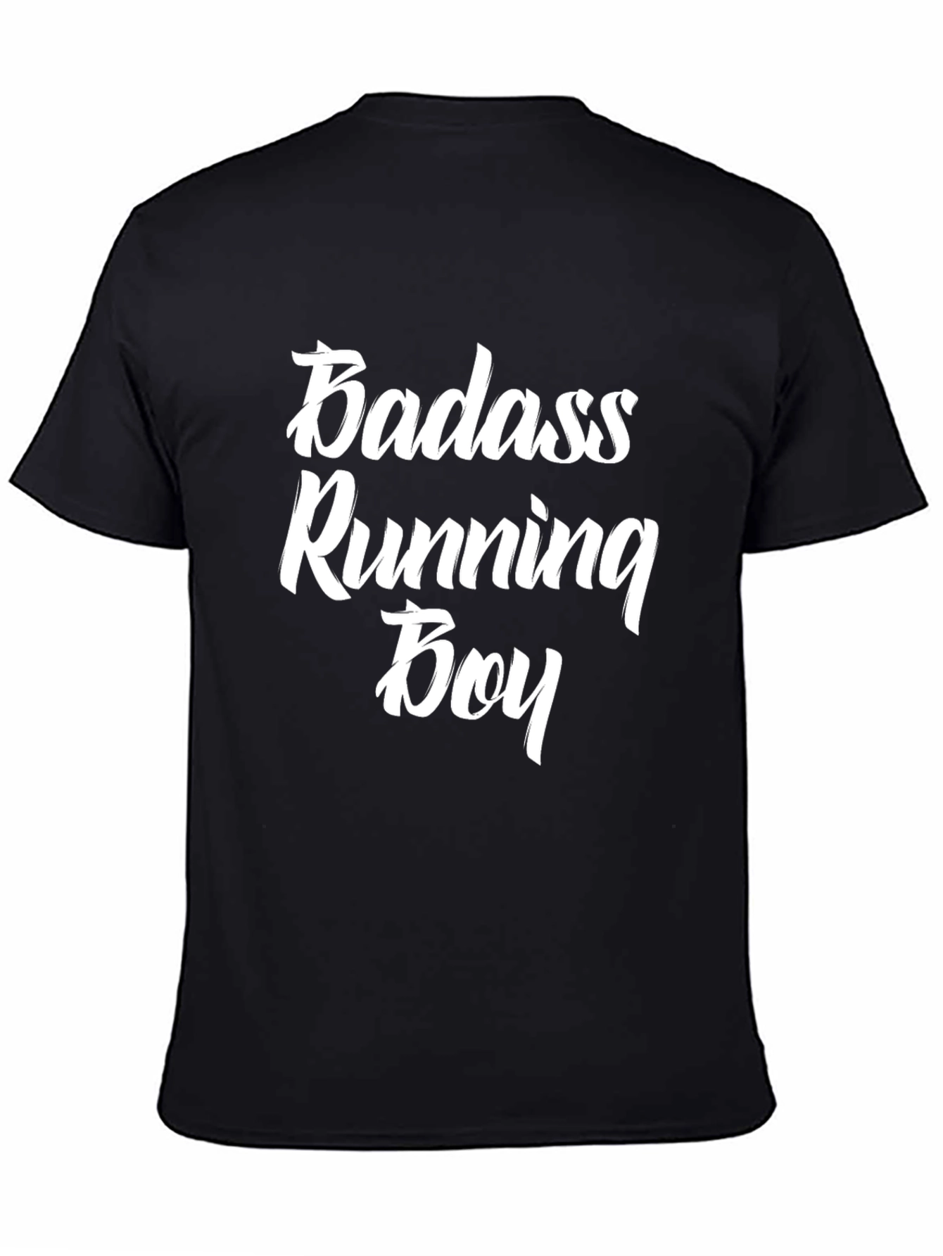 Badass Running Boy Black T-Shirt