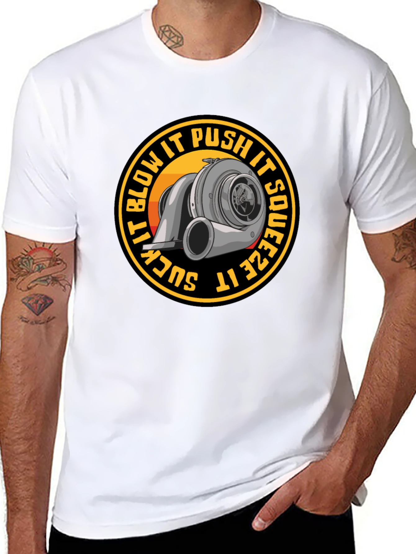 Turbocharged T-Shirt - Suck Squeeze Blow Push Tee