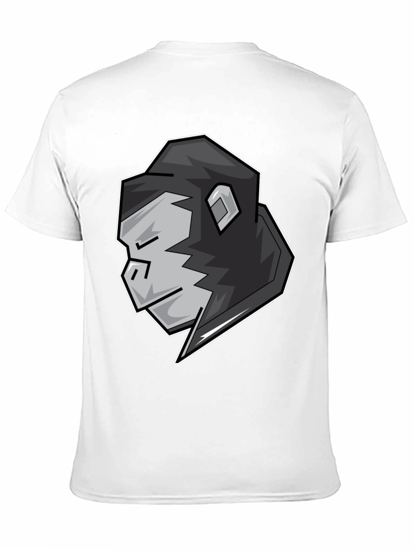 Cool Gorilla Head Graphic Black T-Shirt