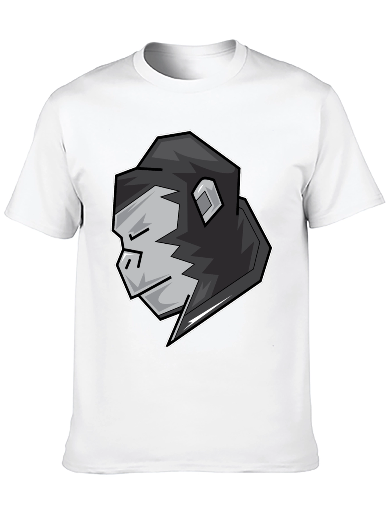 Cool Gorilla Head Graphic Black T-Shirt