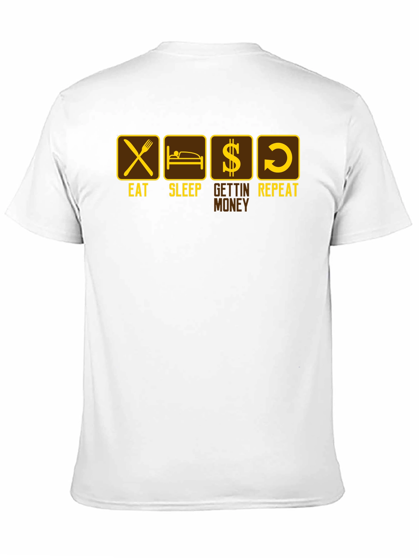 Eat Sleep Gettin Money Repeat Black T-Shirt