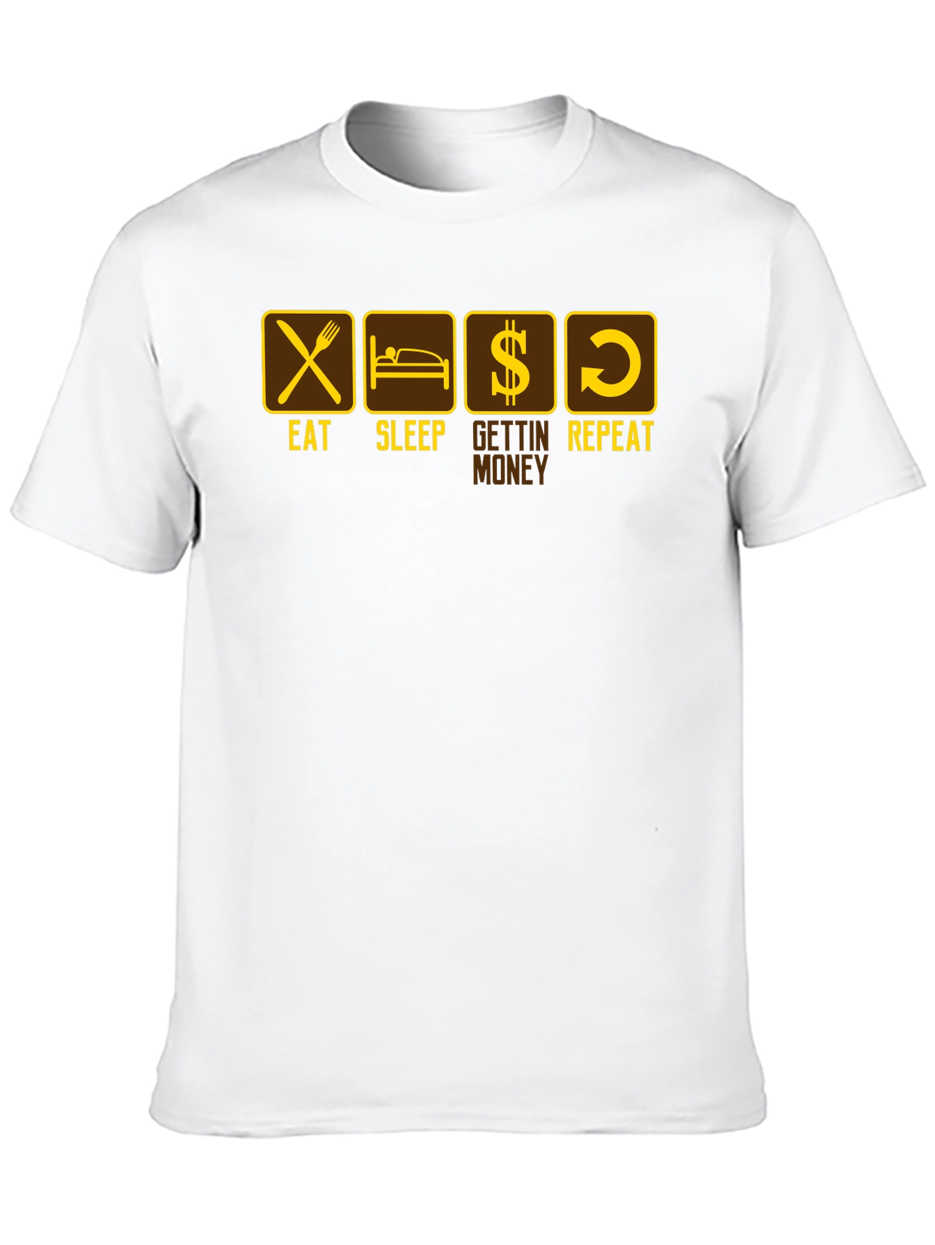 Eat Sleep Gettin Money Repeat Black T-Shirt