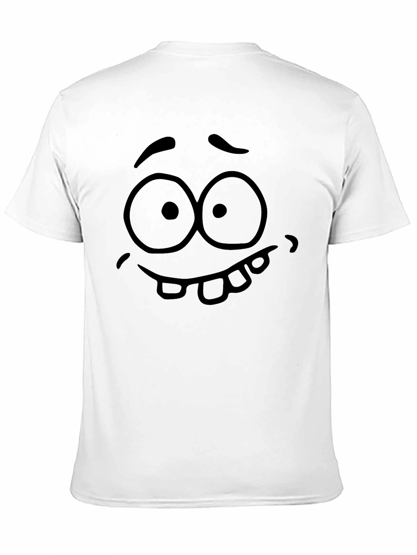 Funny Face Graphic Tee - Black Cotton T-Shirt