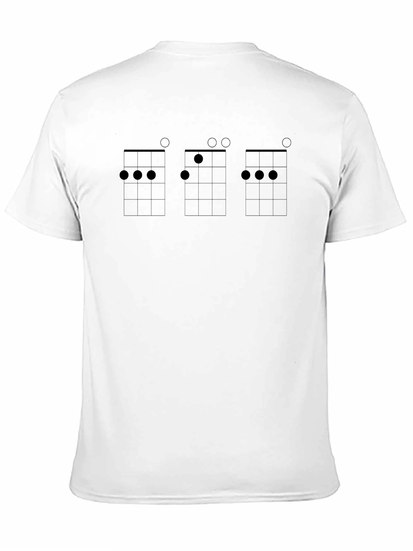 Ukulele Chord Chart Black T-Shirt