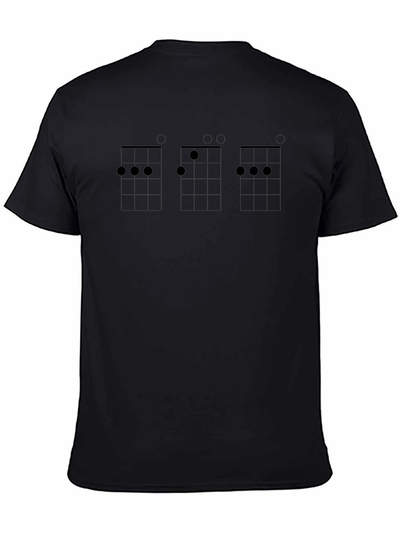 Ukulele Chord Chart Black T-Shirt