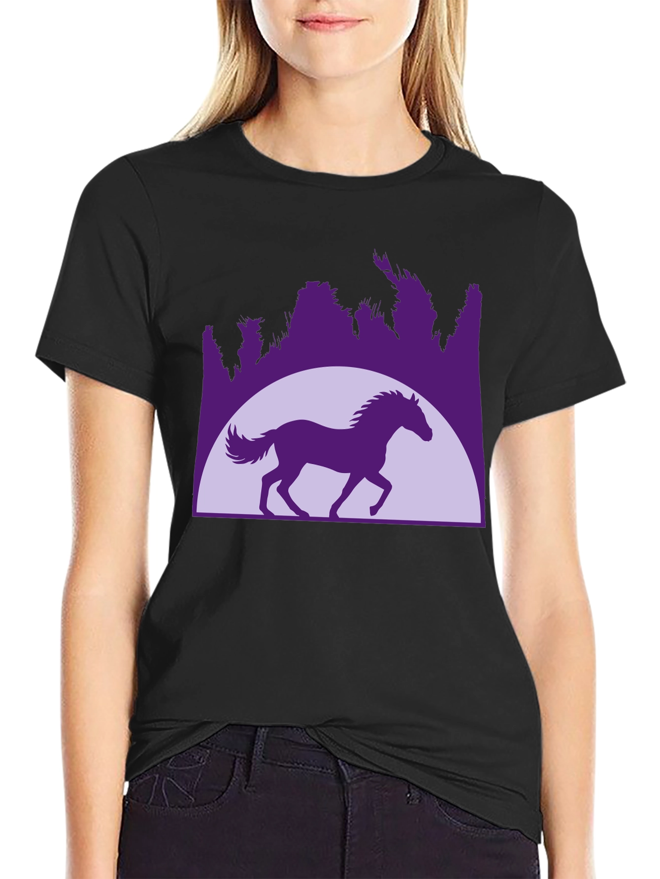 Horse Silhouette Graphic T-Shirt