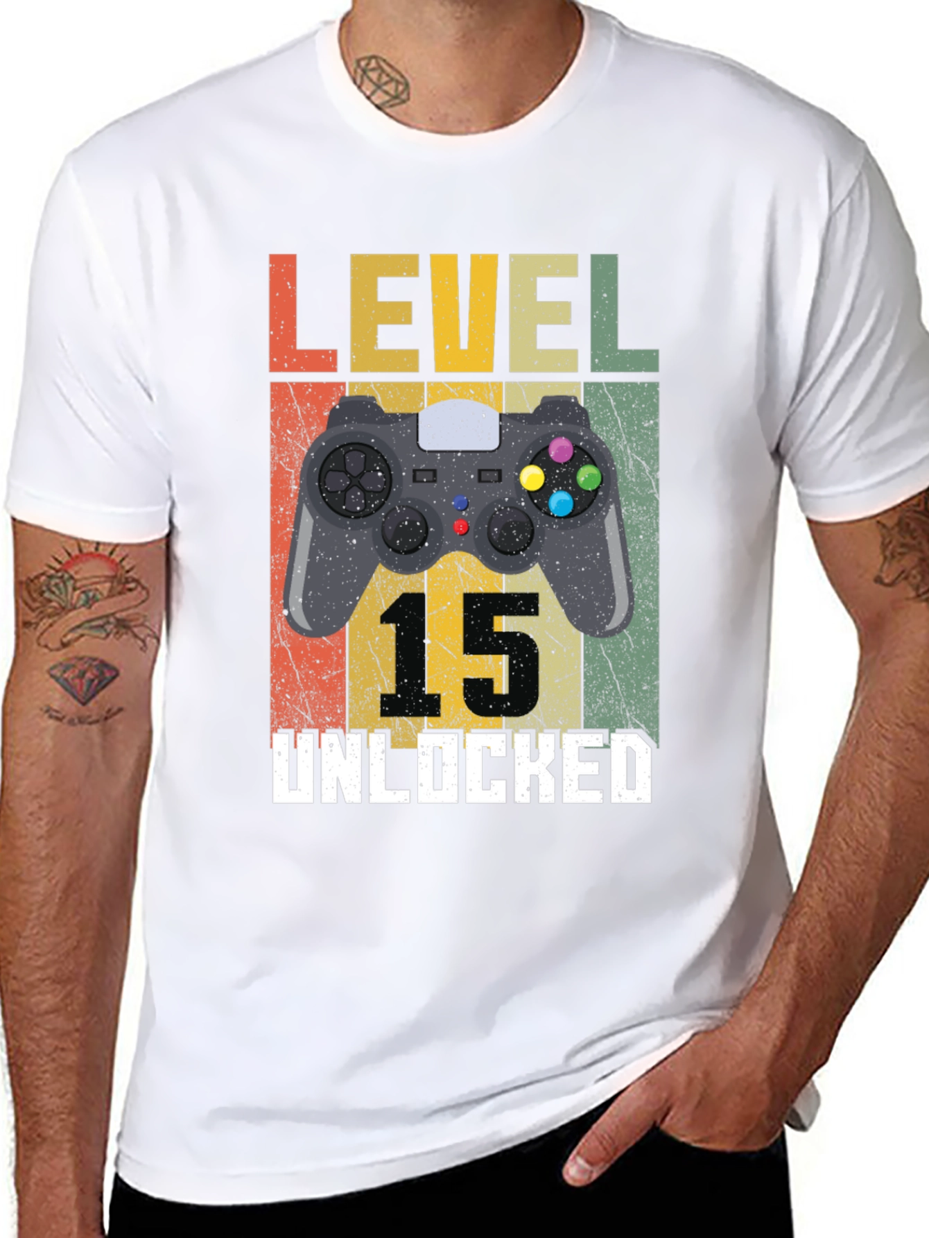 Level 15 Unlocked Gamer T-Shirt - Birthday Gift