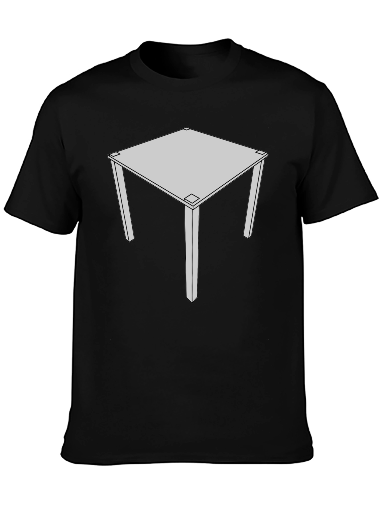Geometric Table Graphic Tee - Modern Style