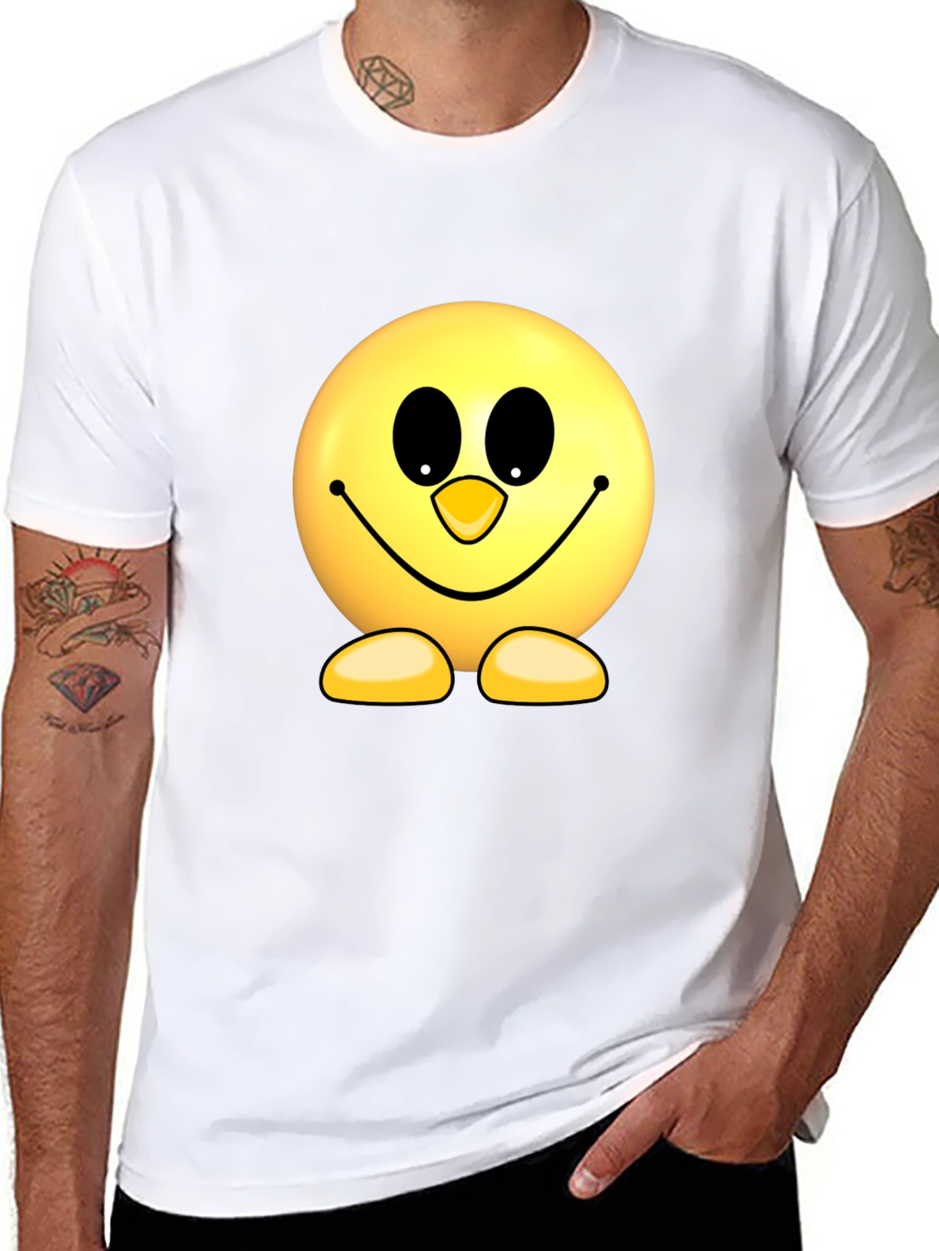 Happy Chick Emoji Graphic Tee