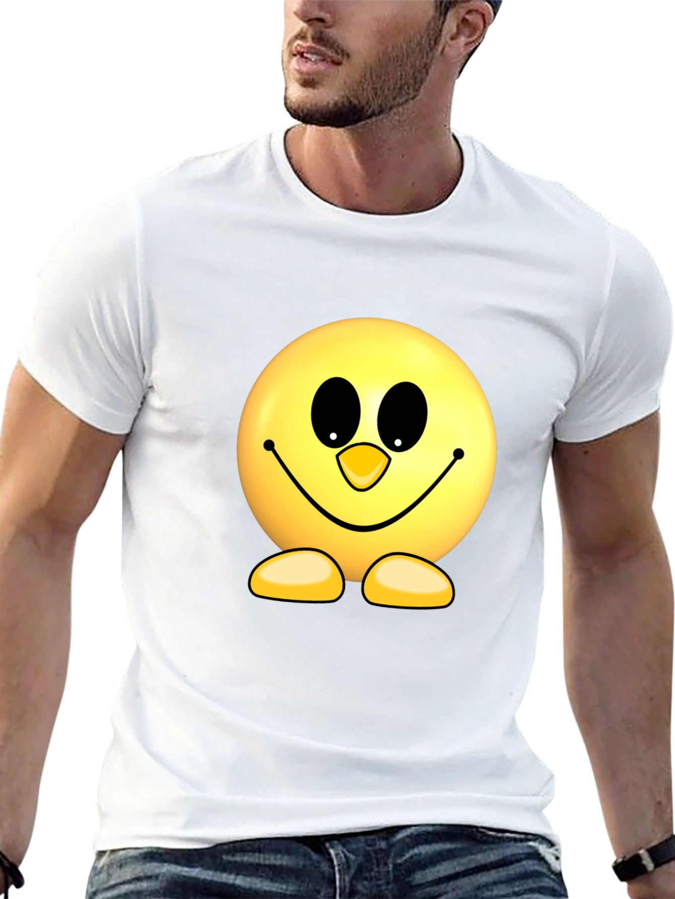 Happy Chick Emoji Graphic Tee
