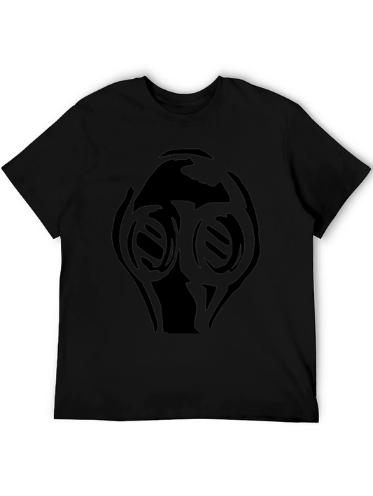 Black T-Shirt with Gas Mask Graphic