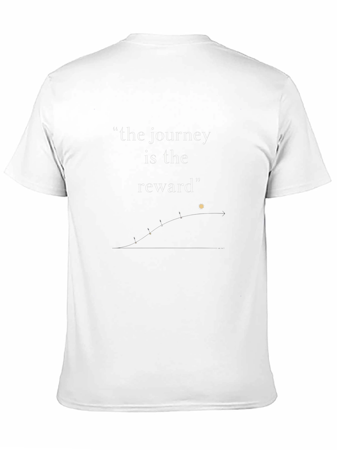 Journey is the Reward Black Graphic T-Shirt