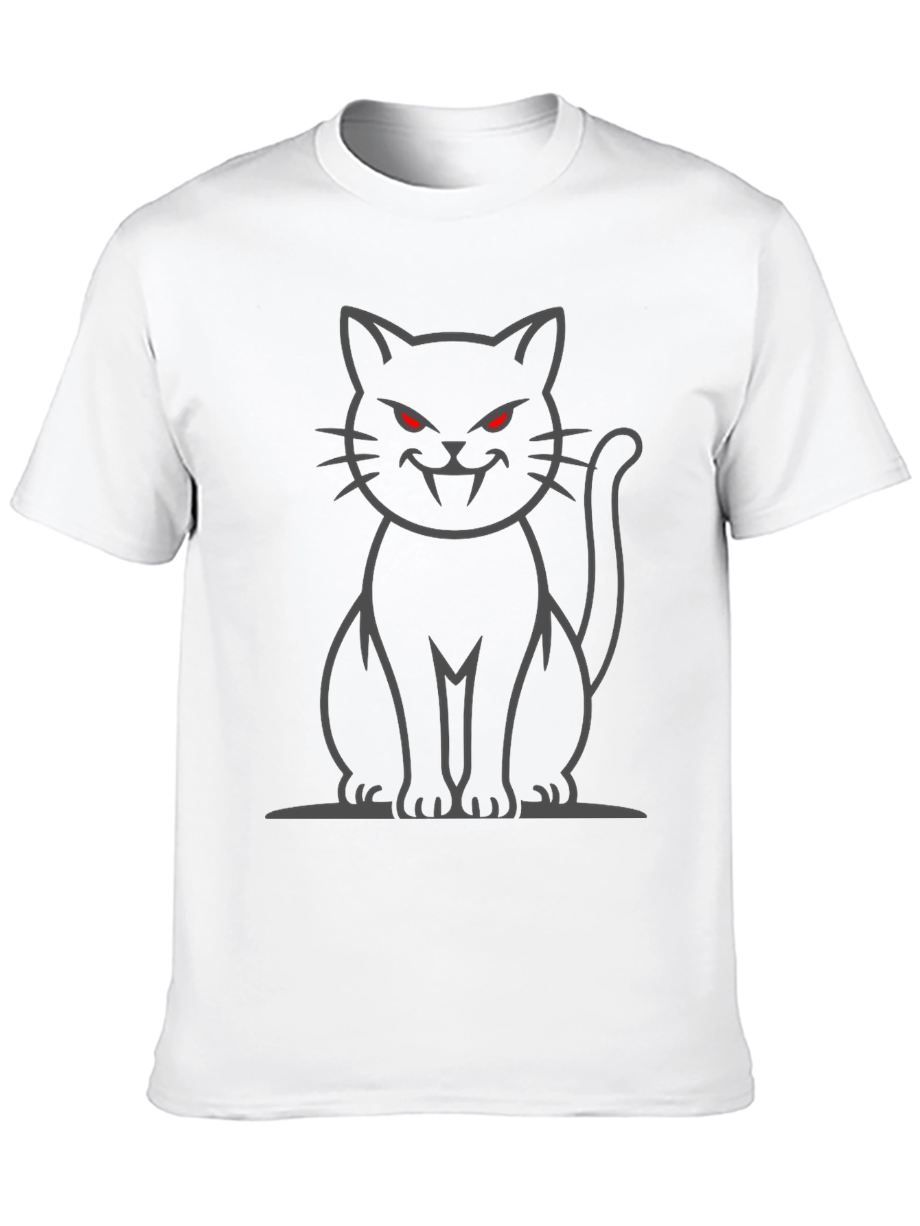 Black Cat Vampire Graphic T-Shirt