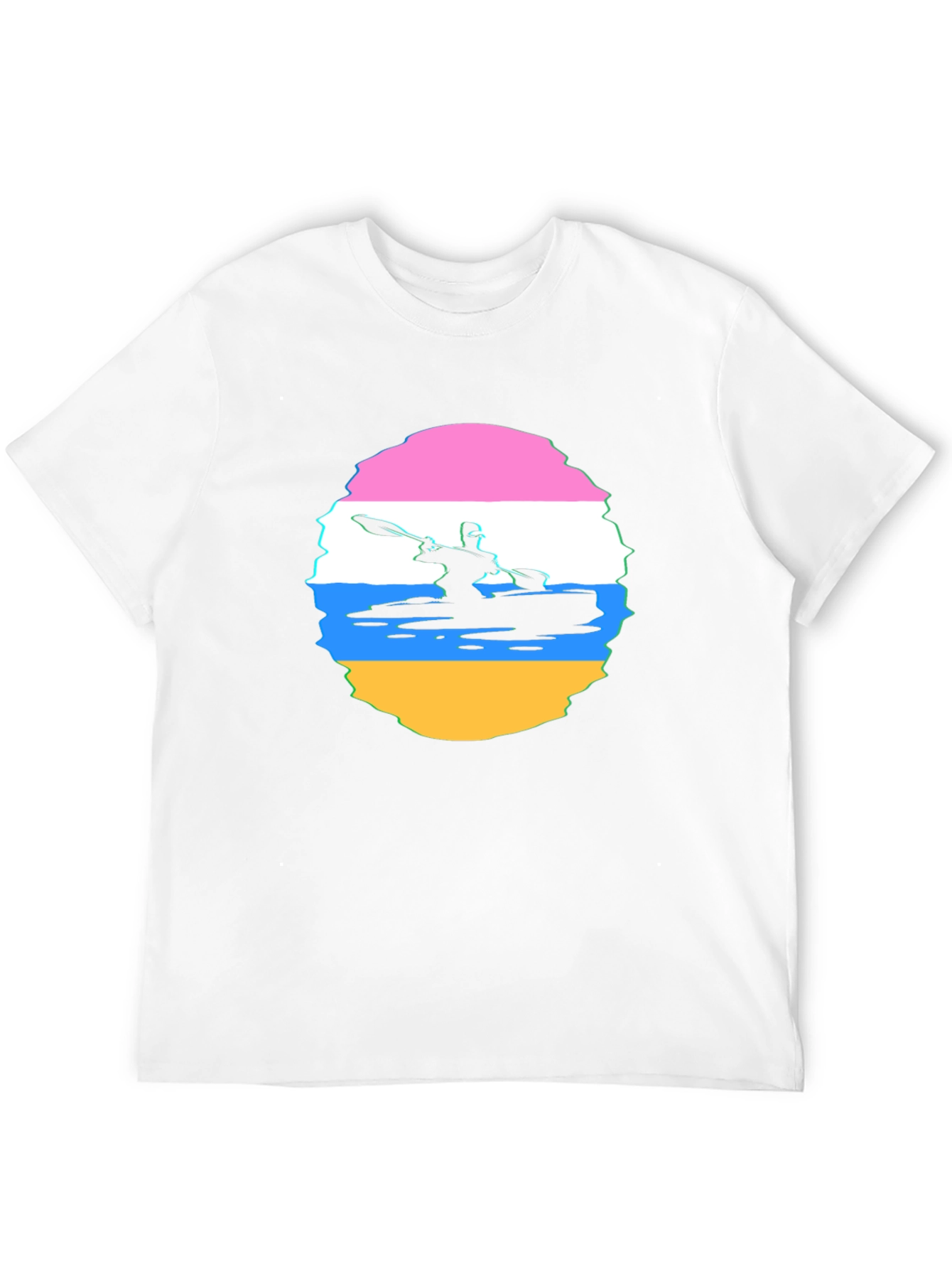 Kayaking Sunset Graphic Tee - Black Cotton T-Shirt
