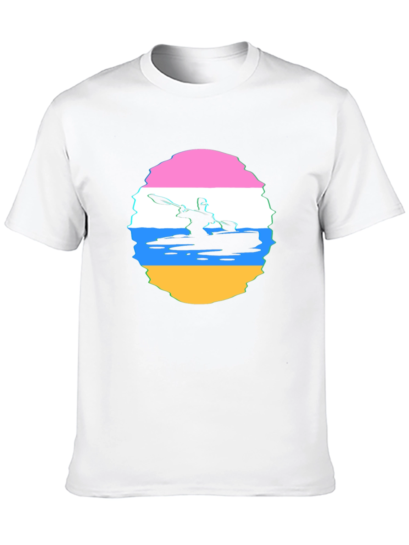 Kayaking Sunset Graphic Tee - Black Cotton T-Shirt