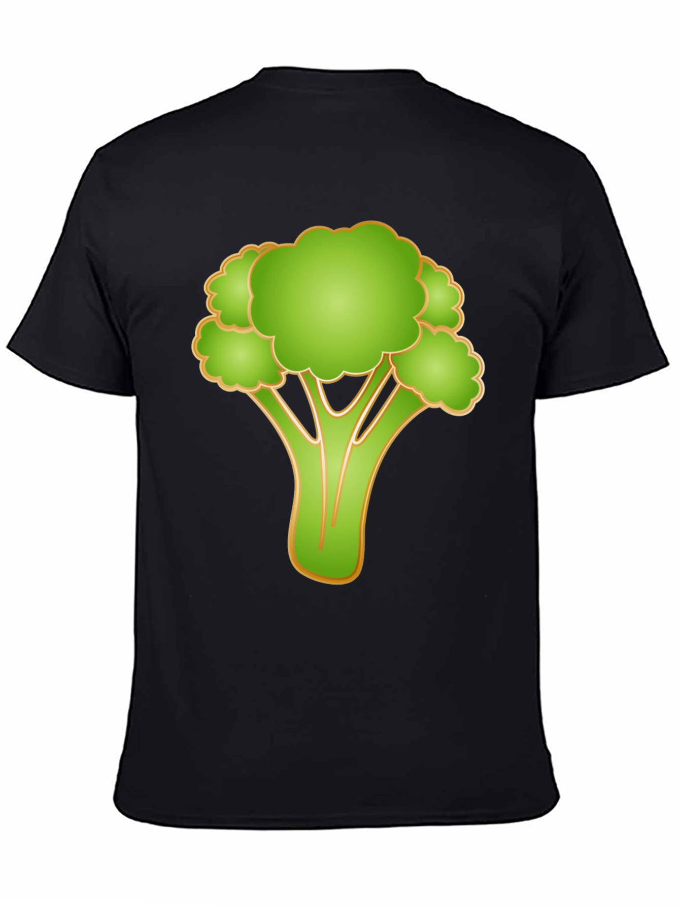 Broccoli Graphic T-Shirt - Black Cotton Tee