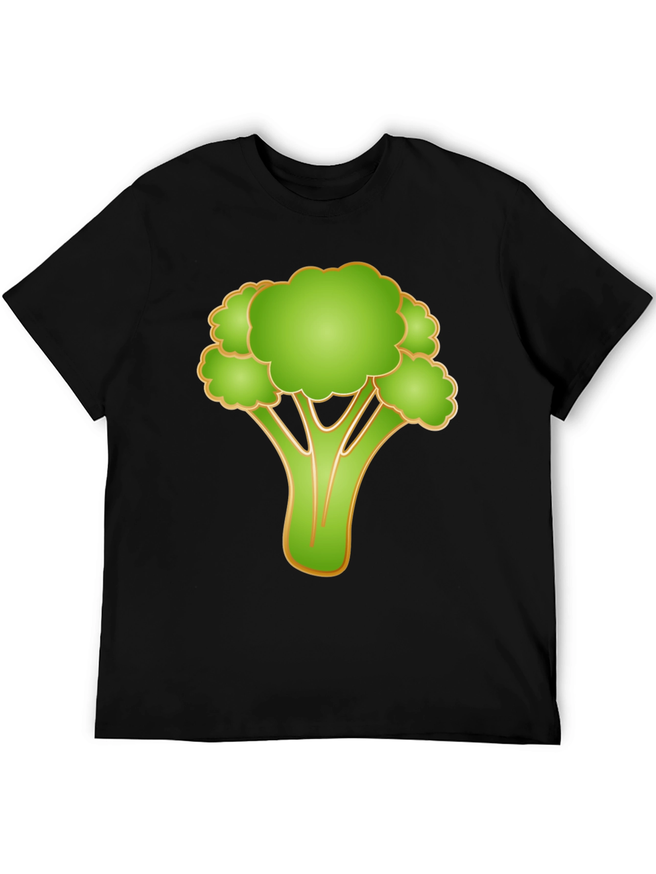 Broccoli Graphic T-Shirt - Black Cotton Tee