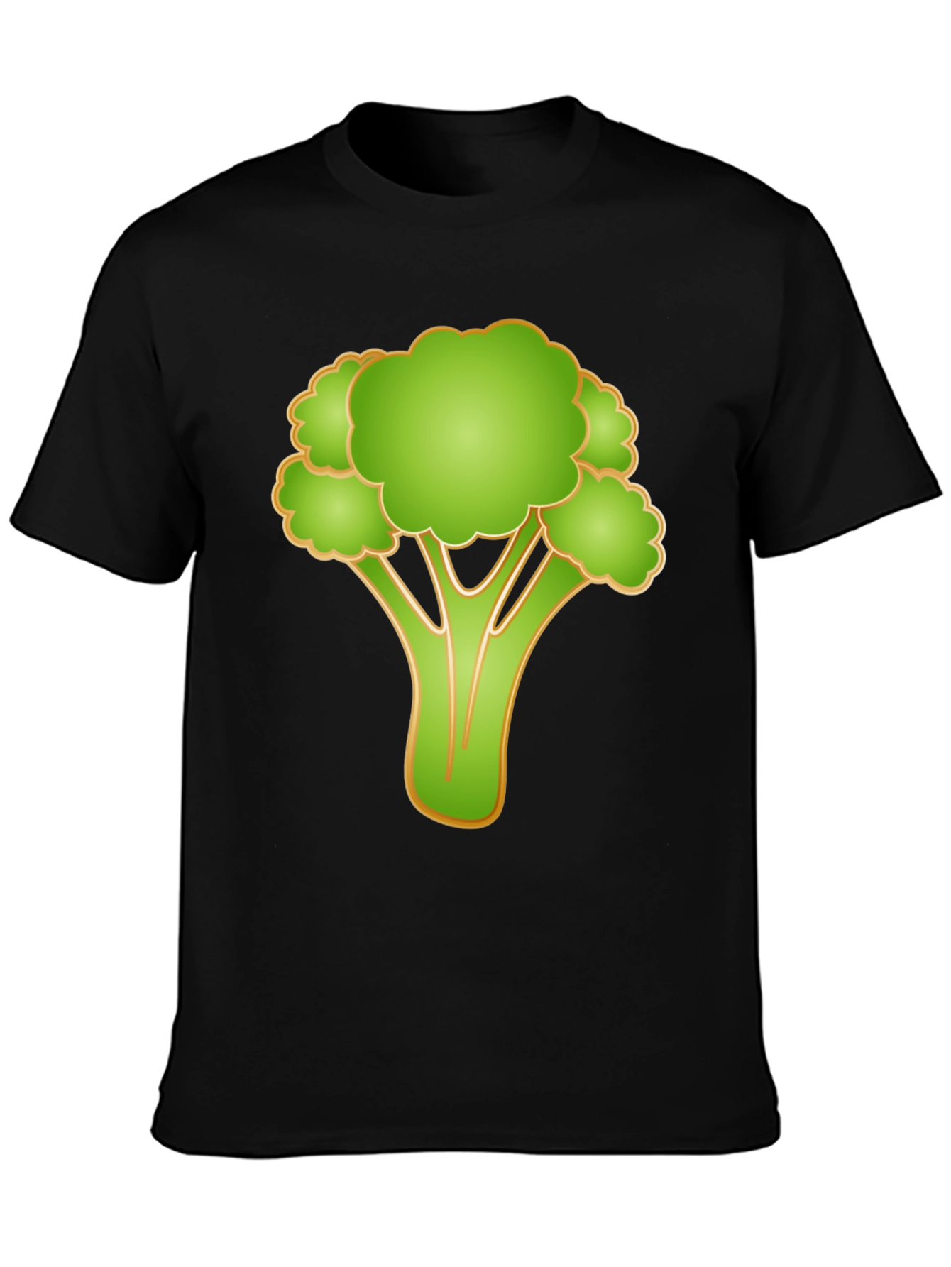 Broccoli Graphic T-Shirt - Black Cotton Tee