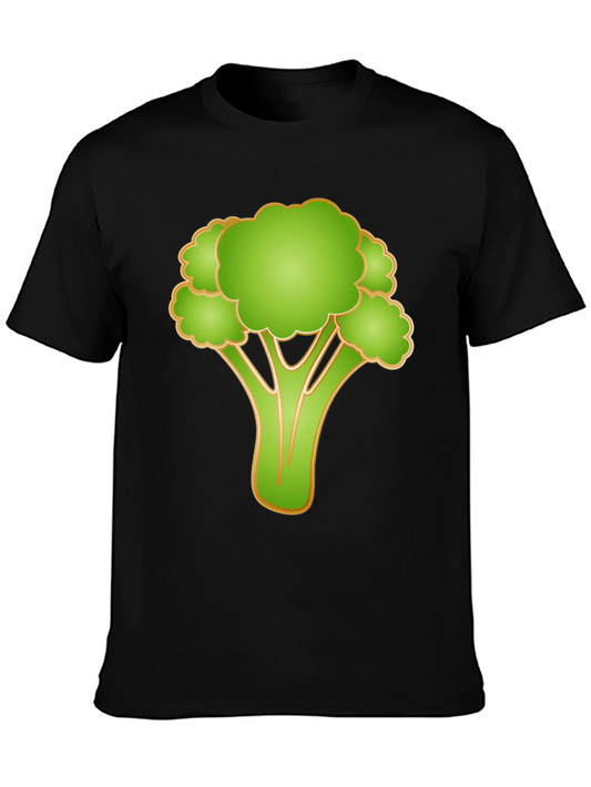 Broccoli Graphic T-Shirt - Black Cotton Tee