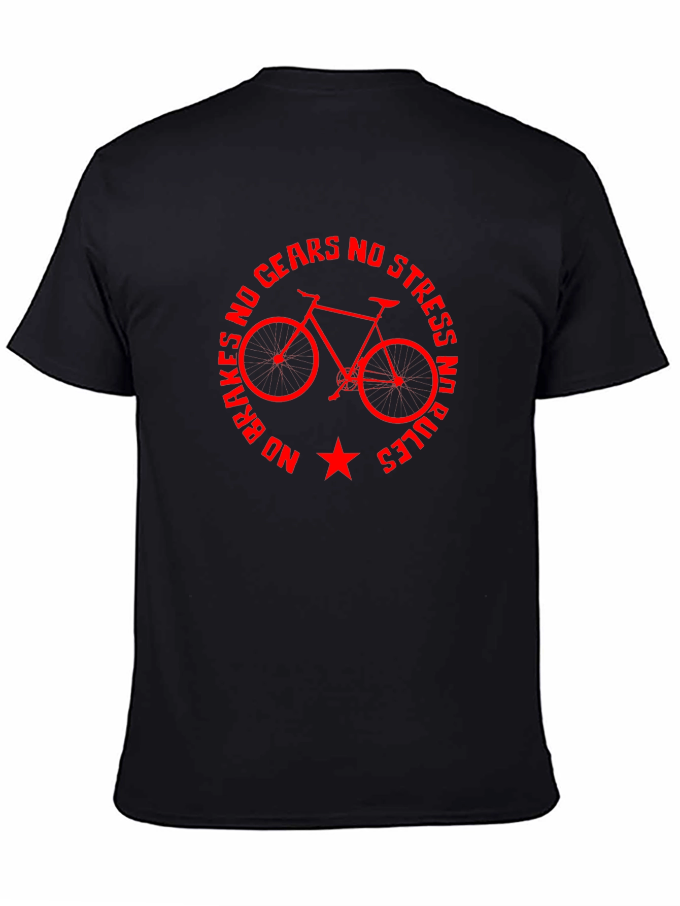 No Brakes No Gears T-Shirt - Biker Style