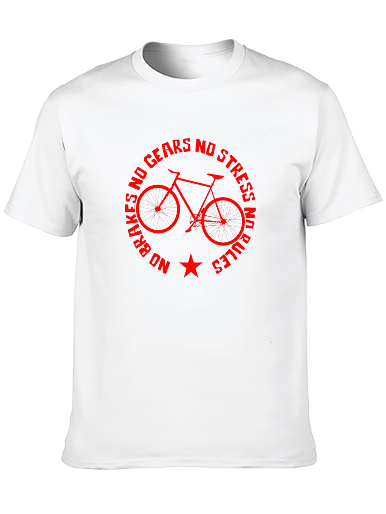 No Brakes No Gears T-Shirt - Biker Style