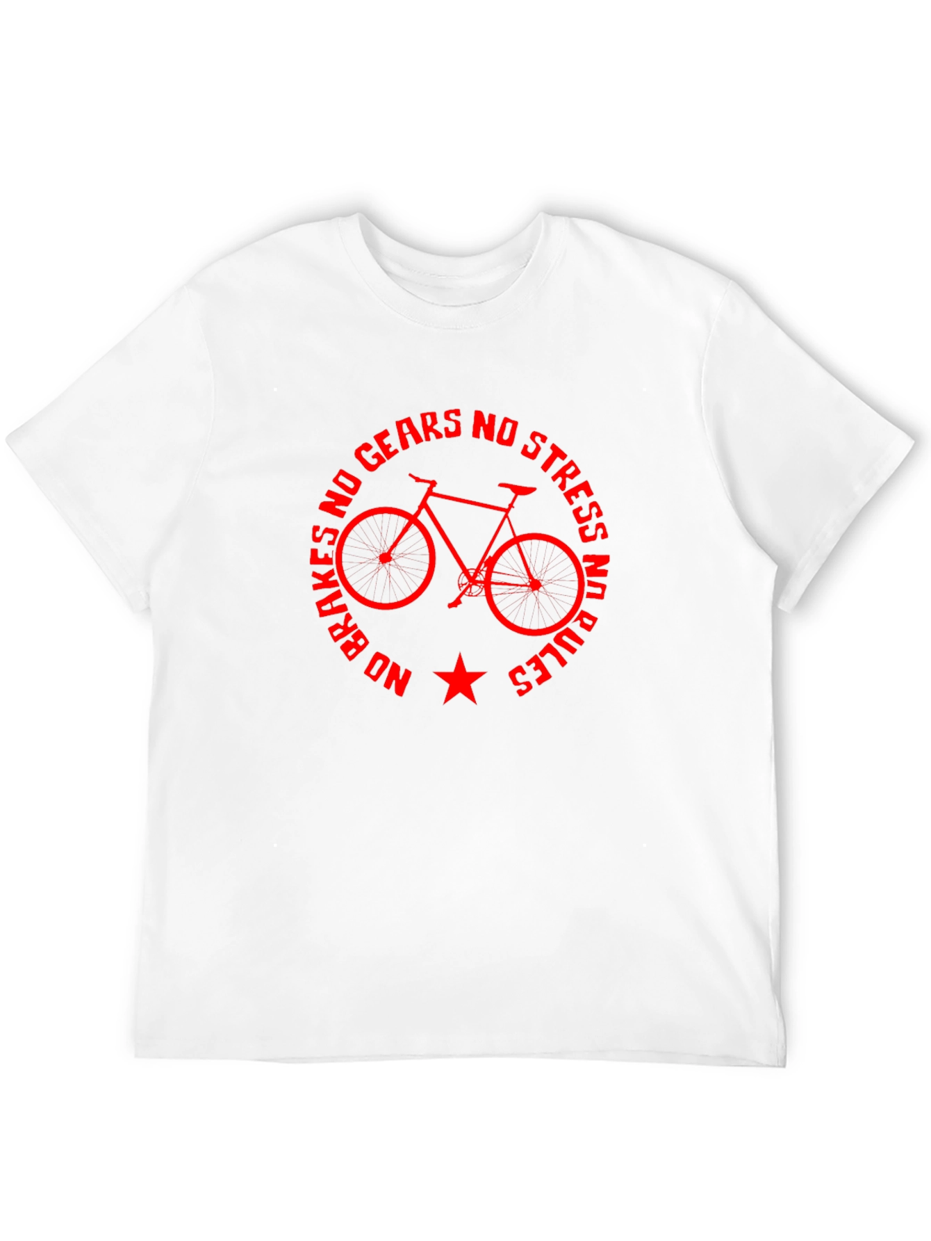 No Brakes No Gears T-Shirt - Biker Style