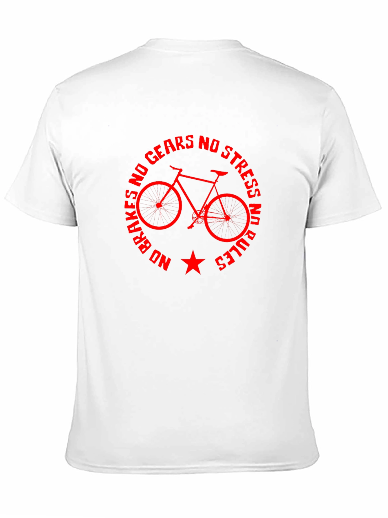 No Brakes No Gears T-Shirt - Biker Style