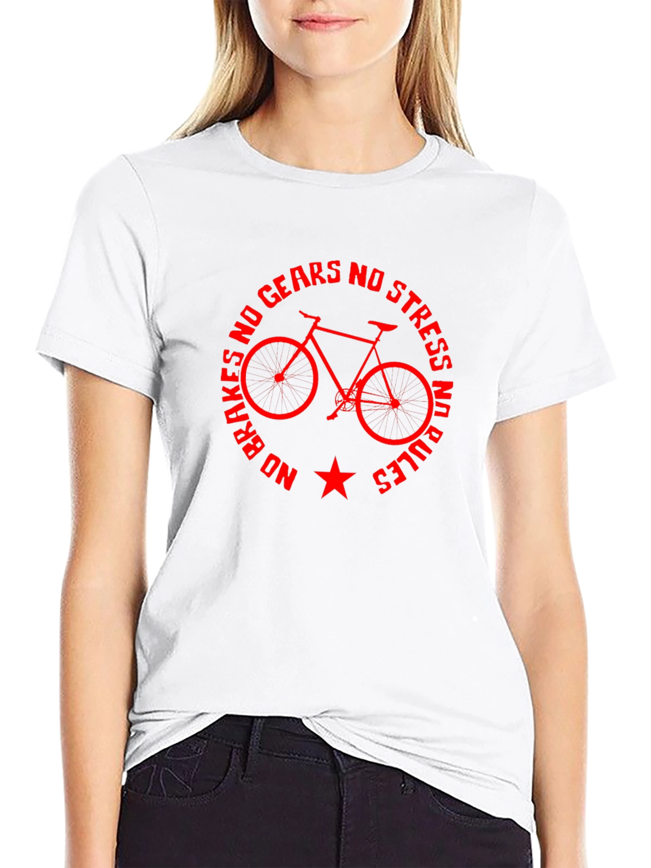 No Brakes No Gears T-Shirt - Biker Style