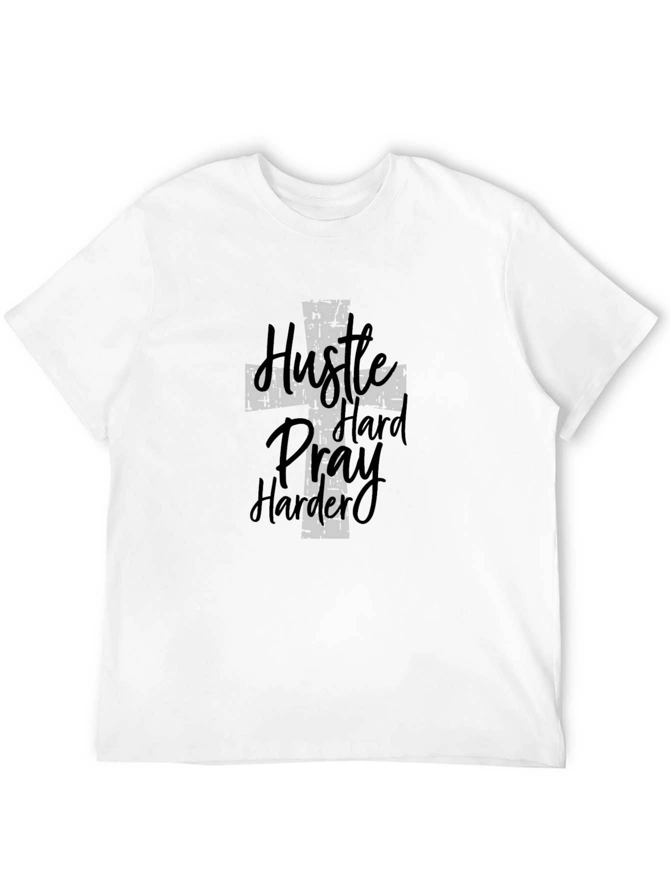 Hustle Hard Pray Harder Mens Graphic Tee