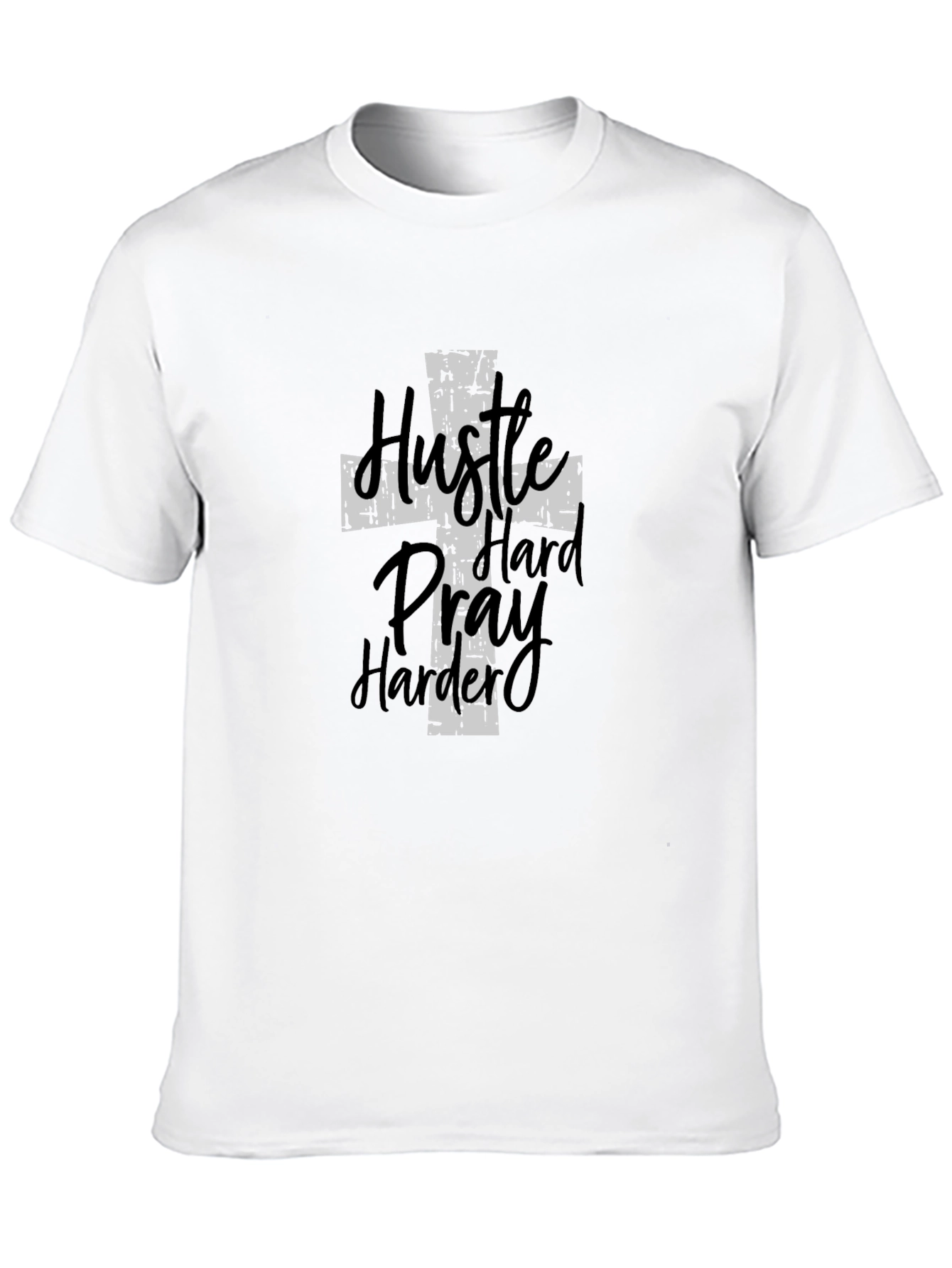 Hustle Hard Pray Harder Mens Graphic Tee