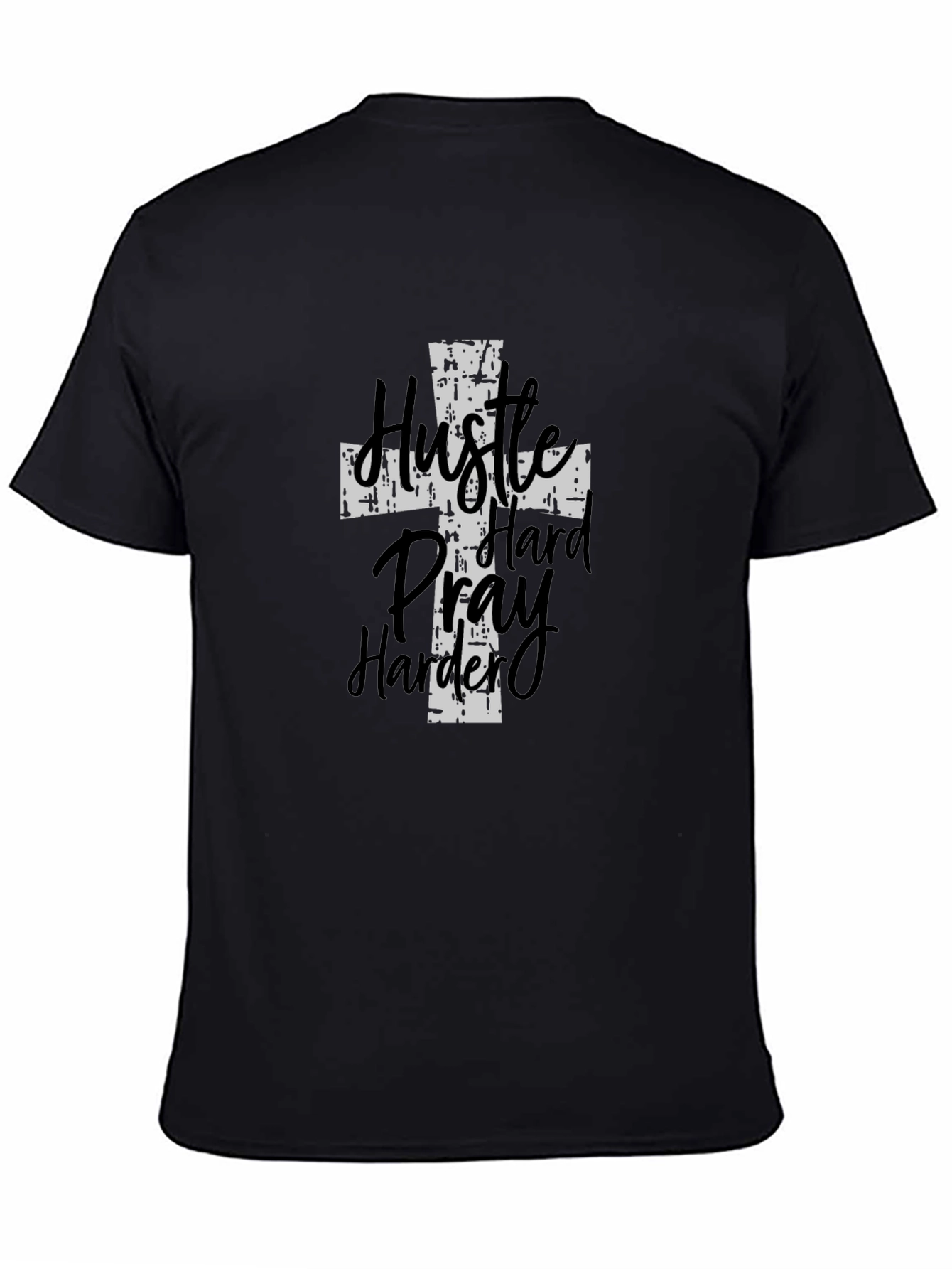 Hustle Hard Pray Harder Mens Graphic Tee