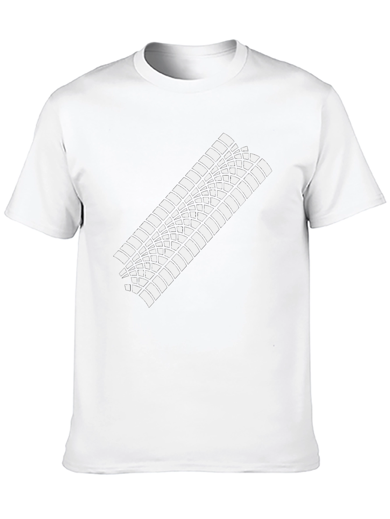 Tire Tread Graphic Tee - Black Cotton T-Shirt